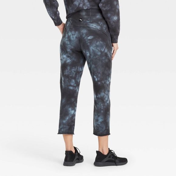 NEW Joy Lab High Rise Cropped Straight Leg Tie Dye Jogger Pants - Picture 6 of 9